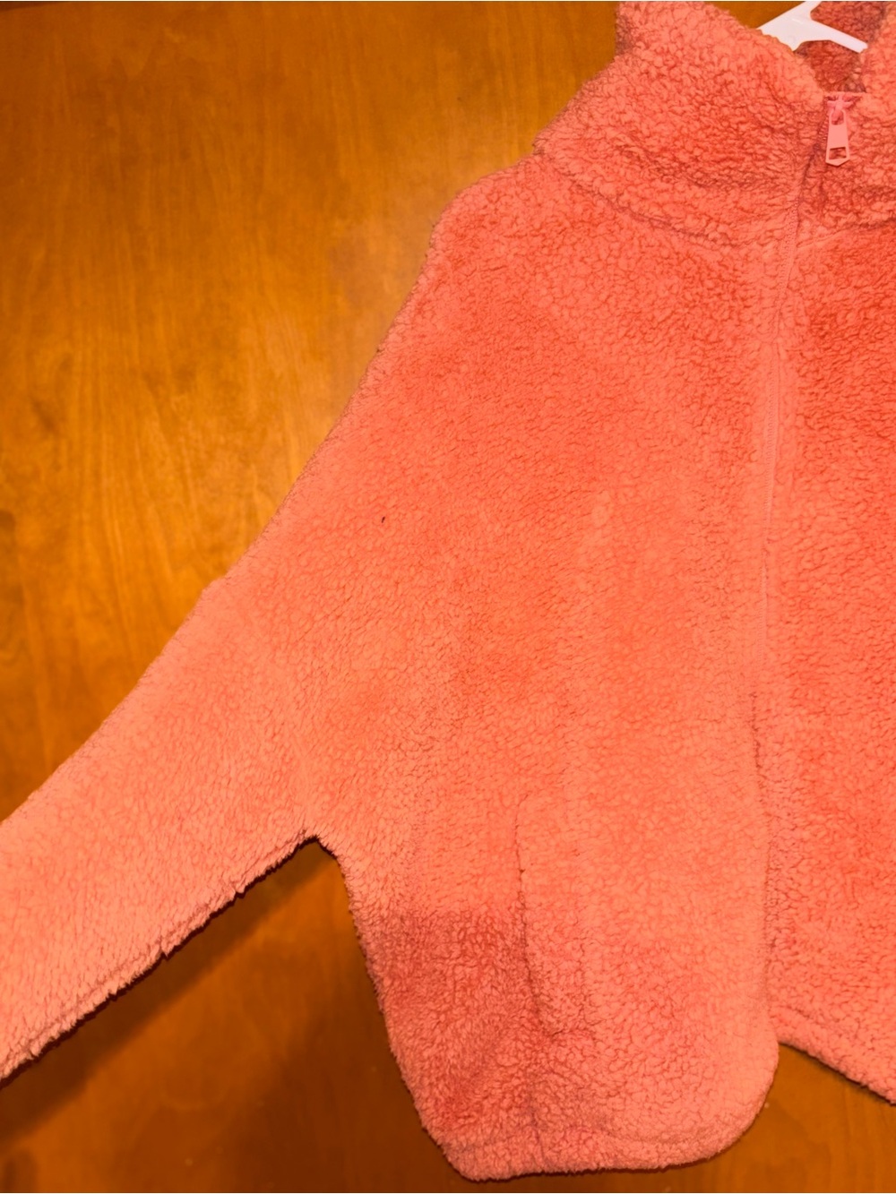 American Eagle Seriously Huggable Sherpa Fleece Jacket Pink Peach Medium M - Picture 2 of 6